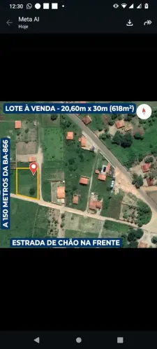 Lote perto da praça do retiro
