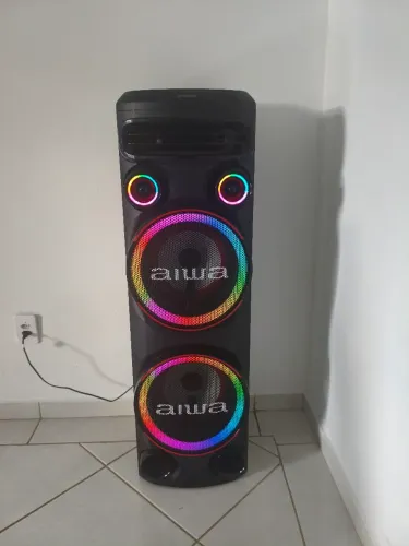 Caixa de Som Aiwa 2300W RMS Bluetooth 6 Meses de Uso
