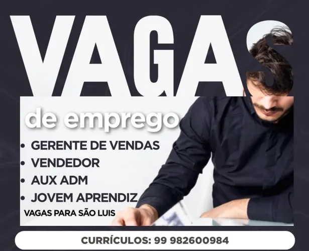 VAGAS DISPONÍVEIS EM SÃO LUÍS 