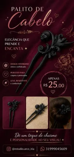 Palito/Garfo/Presilha de cabelo