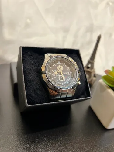 Relógio Masculino Geneva Aço Inox Prata