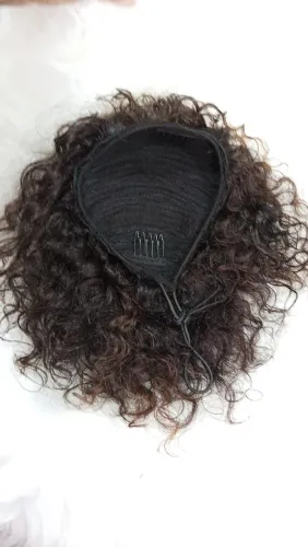 Rabo de cabelo humano, afro puff cada um 260,00 produto novo