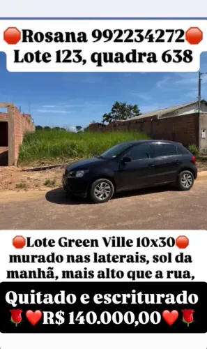 Lote no Greenville Sol da Manhã - Porto Velho - RO