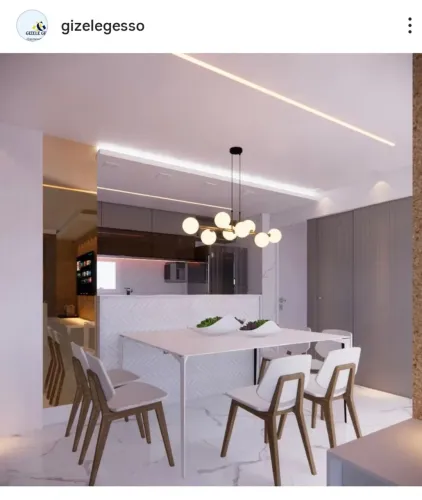 Parede de gesso e forro
