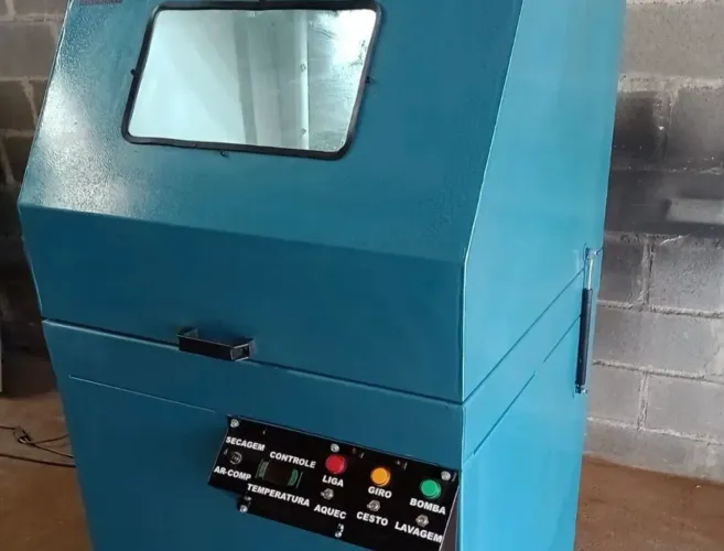 Lavadora de peças cesto rotativo