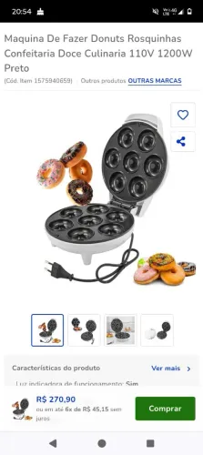 Maquina De Fazer Donuts Rosquinhas Confeitaria Doce Culinaria