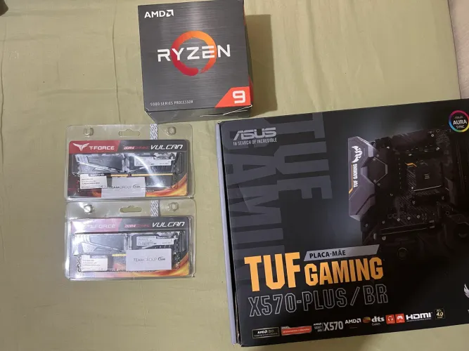 KIT AM4 - AMD RYZEN 9 5900X ? ASUS X570 - TUF GAMING PLUS BR ? 16GB RAM 3000MHZ