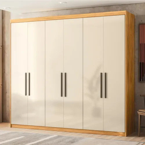 Guarda-Roupa 6 Portas Casal 2,41 m Cinamon Touch tt43