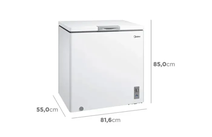 Freezer horizontal inverter midea 198L