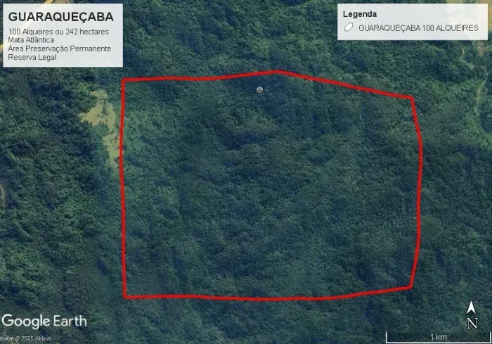 100 alq. Guaraqueçaba-Área Preservação Permanente, Reposição Reserva Legal- Mata Atlântica