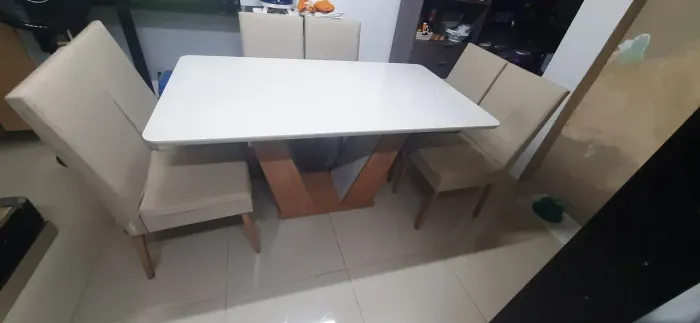 Mesa jantar 6 cadeiras.LEIA A DESCRIÇÃO.Aceito Oferta!!
