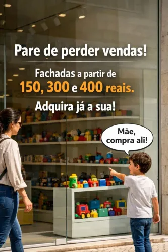 Painel para aumenta visibilidade loja