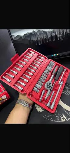 Kit de ferramentas 46 peças chave catraca 