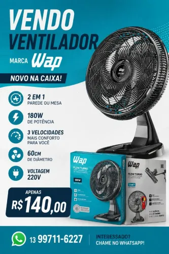 Ventilador 60cm novo na caixa