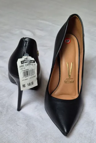 Sapato Scarpin Vizzano Preto - N° 37 - Novo (Nunca Usado)