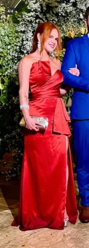 Vestido madrinha terracota tamanho 36