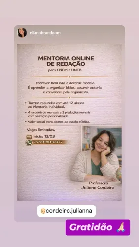 MENTORIA ON-LINE DE REDAÇÃO 