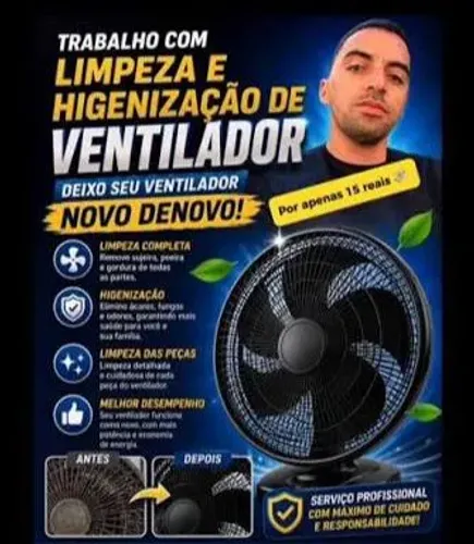 Limpeza Higienização Lubrificação e Manutenção de Ventiladores