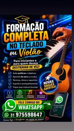 Curso de Teclado e violão