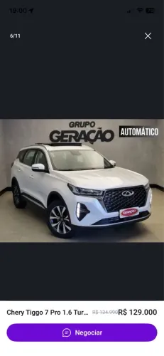 Chery Tiggo 7 Pro 1.6 Turbo 16V Aut. 2023