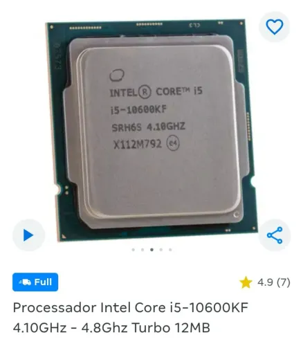 Processador i5 10600k Desbloqueado 12 Theads 
