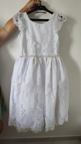 Vestido Infantil Daminha / Formatura Luxo - Altura 1m Com Lastex