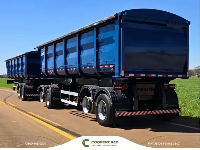 Rodocaçamba Pastre 2022 Azul com Lona Fácil