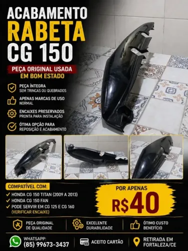 Acabamento inferior da rabeta (paralama traseiro interno)