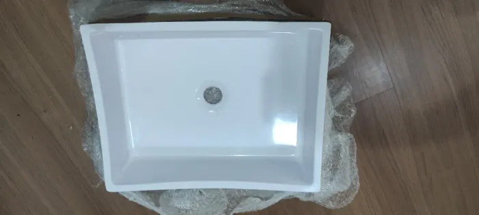 Cuba de Apoio Retangular em Cerâmica - Design Moderno e Sofisticado