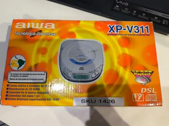 CAIXA DISCMAN AIWA XP-V311 COM FONTE E MANUAIS - ORIGINAL - SEM O DISCMAN