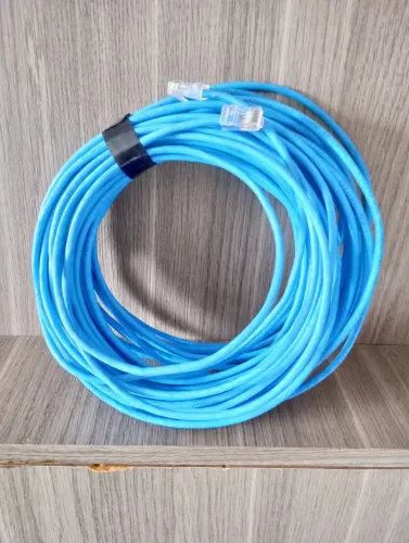 Vendo cabo de rede CAT 5E 25M AZ. NUNCA FOI UTILIZADO. 