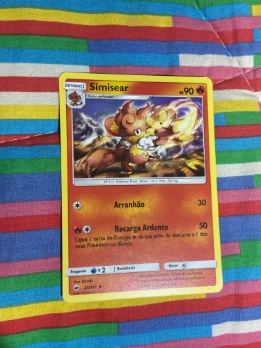 carta pokémon simisear (estágio 1)
