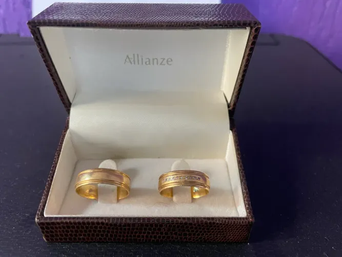 Par de alianças ouro 18 k