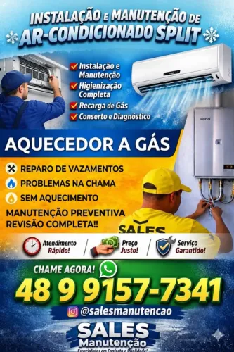 Instalação Ar Condicionado  e Aquecedor