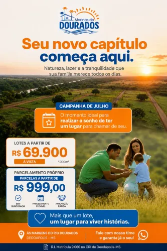 Lote no condomínio Marinas do Dourados - Rio Dourados
