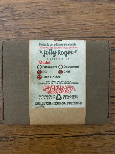 Carteira Vegana Ecológica Jolly Roger - Fibra de Celulose com Látex Natural