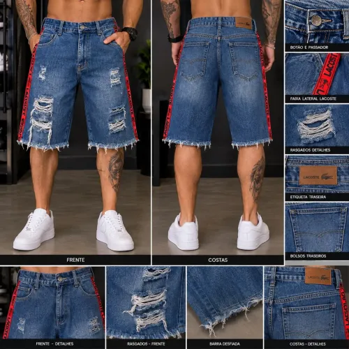 Bermuda jeans masculino