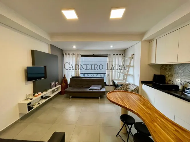 Lindo apartamento novo mobiliado para alugar no Roof Gardens da rua Bela Cintra com 34m²