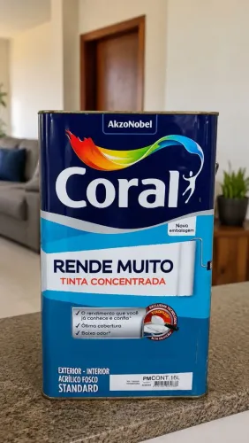 Tintas coral acrílico fosco 16 litros rende muito cor verão espacial