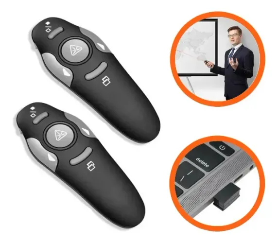 Caneta Laser Power Point Controle S Fio Apresentador Slide Preto