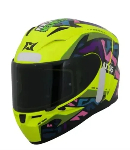 Capacete Axxis Segment Jolly C3 Gloss Amar Fluor/rosa Premium