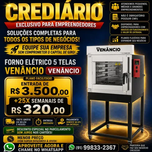 Forno Elétrico Padaria 5 Telas - Alta Produção e Desempenho