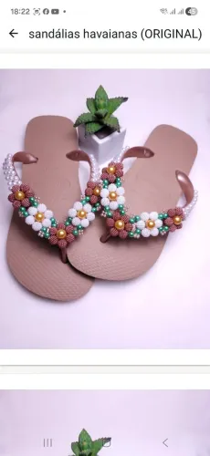 Chinelos havaianas top decorado 