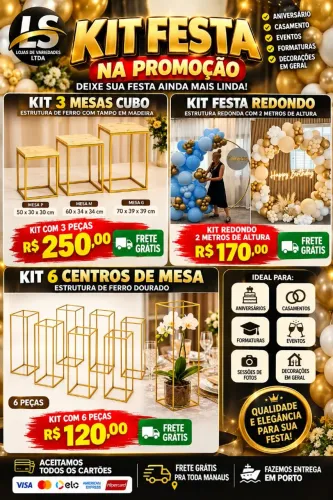 Kit festa promoções
