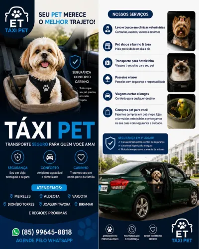Táxi Pet em Fortaleza | Transporte Seguro para Seu Pet