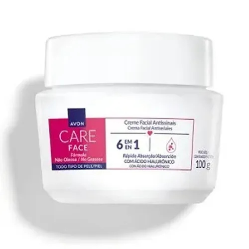 Avon Creme Facial Care 6 em 1 Antissinais 100g