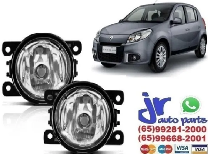 Kit Farol Milha Sandero 11 12 13 14 15 16 17 18 19 Auxiliar Neblina 