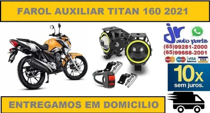 Par Farol Auxiliar Milha Honda Titan 160 Neblina