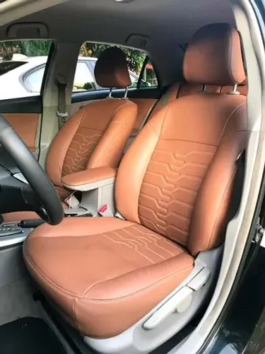 capas de banco marron ferrari para amarok 