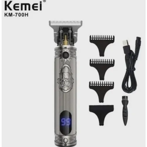 Máquina De Cortar Cabelo e acabamento Kemei Km-700h Lcd Digital Display